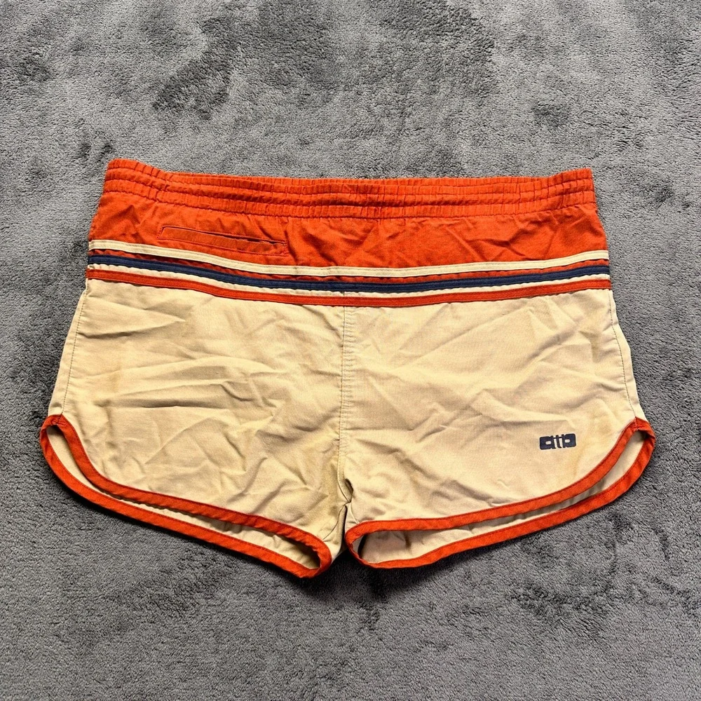 Vintage Sprinter Shorts Mens M atb Tan Orange Vintage 70s Gym Track Running